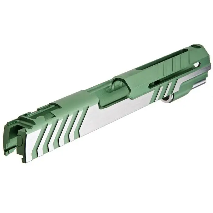 Airsoft Masterpiece Custom "Alpha" Standard Slides for Hi-Capa 1911 GBB Airsoft Pistols Two Tone Green
