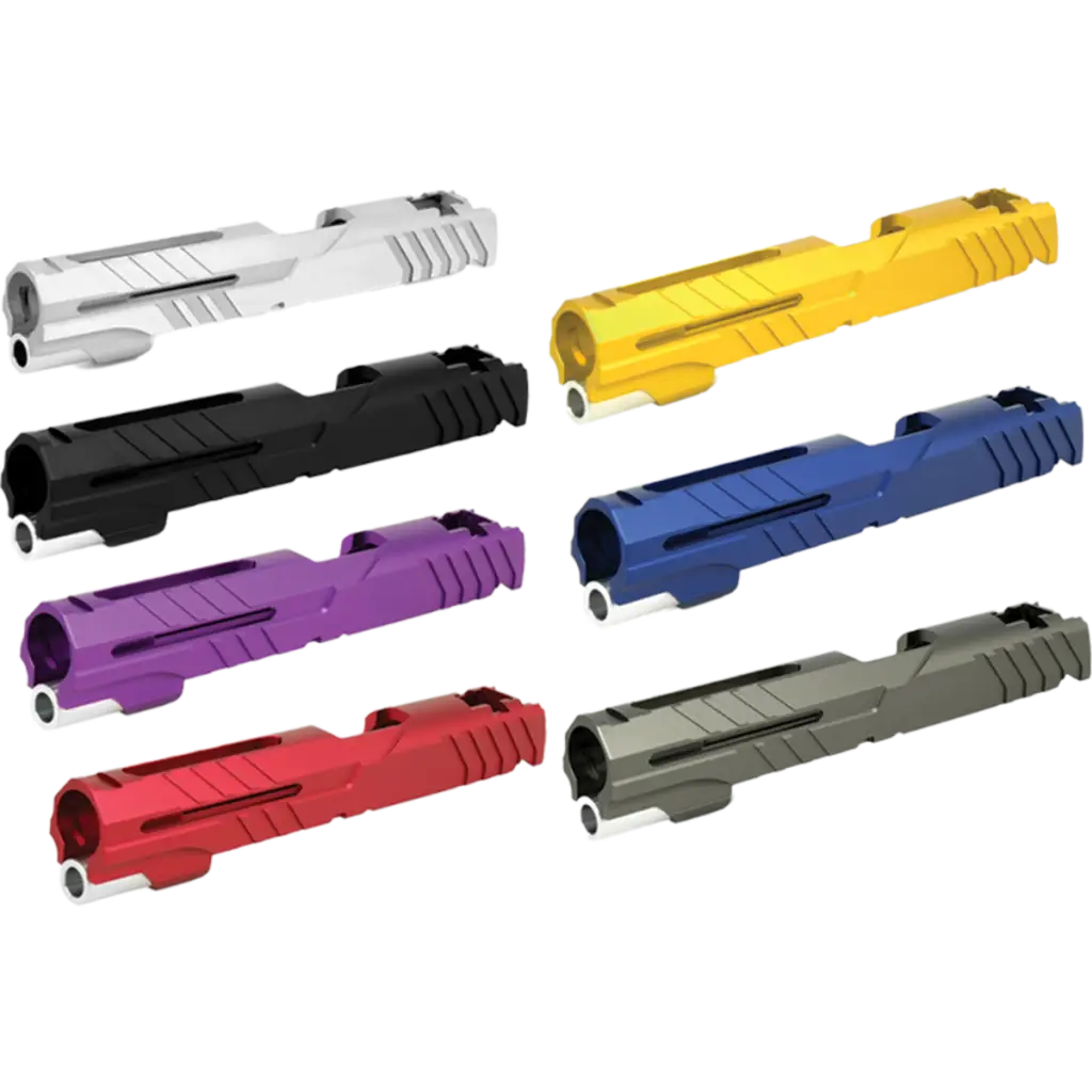 Airsoft Masterpiece Custom "Alpha" Standard Slides for Hi-Capa 1911 GBB Airsoft Pistols Silver Black Purple Red Gold Blue Grey Hi Capa