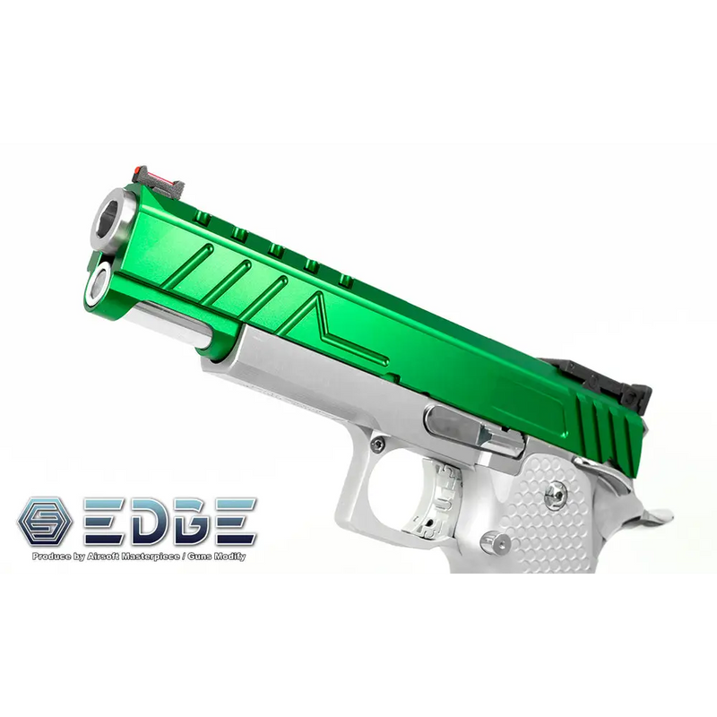 Airsoft Masterpiece "Diva" Standard Slides for Hi-Capa 1911 GBB Airsoft Pistols On a Hi Capa Side Green