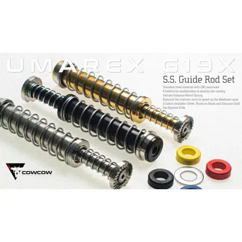 CowCow Stainless Steel Guide Rod Set for Umarex Glock 19x