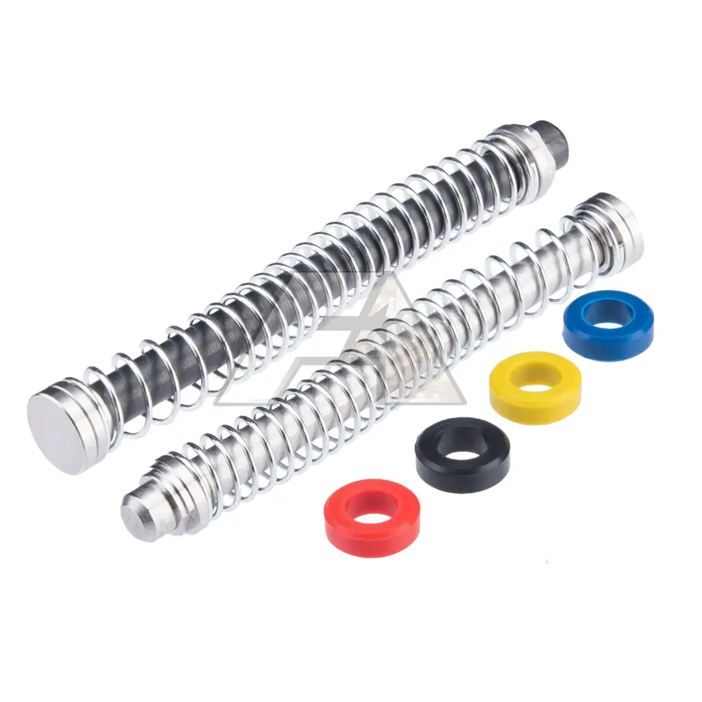 CowCow V2 Guide Rod Kit for Elite Force GLOCK 17 & 18C Gen 3 Airsoft Pistols Silver Black