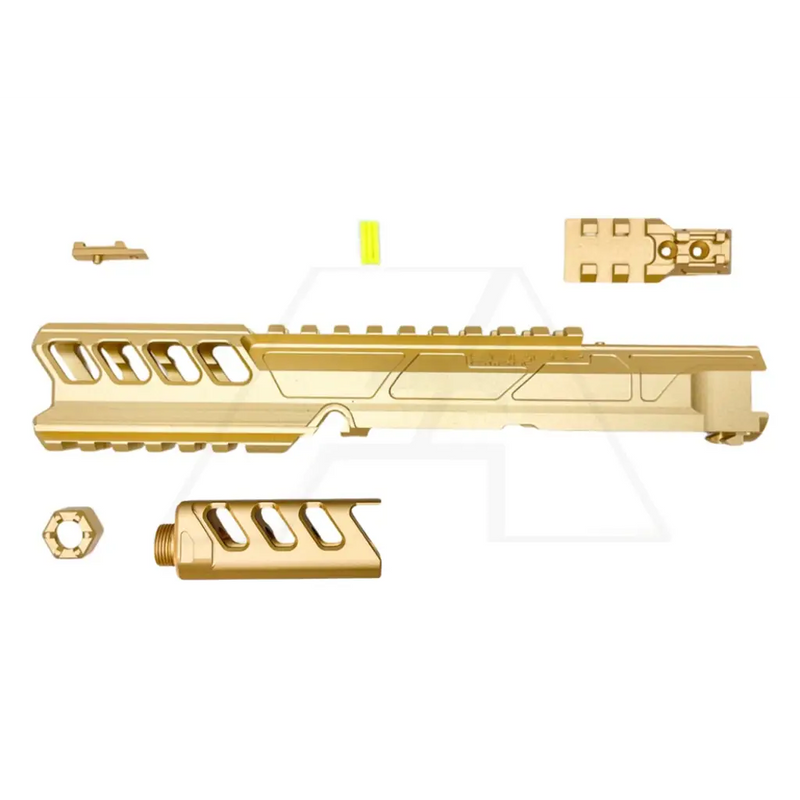 CTM CNC FUKU-2 Long CNC General Upper Set for AAP-01 Airsoft Pistols Action Army GBB Slide Gold