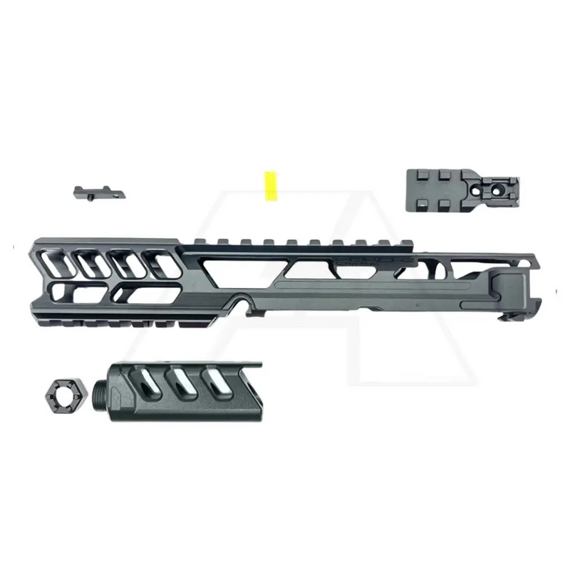  CTM FUKU-2 CNC Skeletonized Upper Set for AAP-01 Airsoft Pistols Black disassembled action army