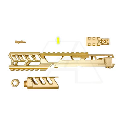 FUKU-2 CNC Skeletonized Upper Set for AAP-01 Airsoft Pistols Action Army CTM AAP01 Long Kit Gold