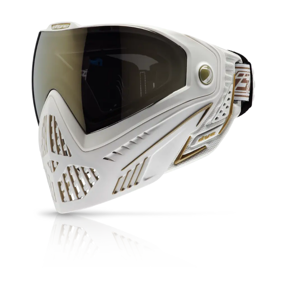 Dye i5 Pro Paintball Airsoft Full Face Mask White and Gold