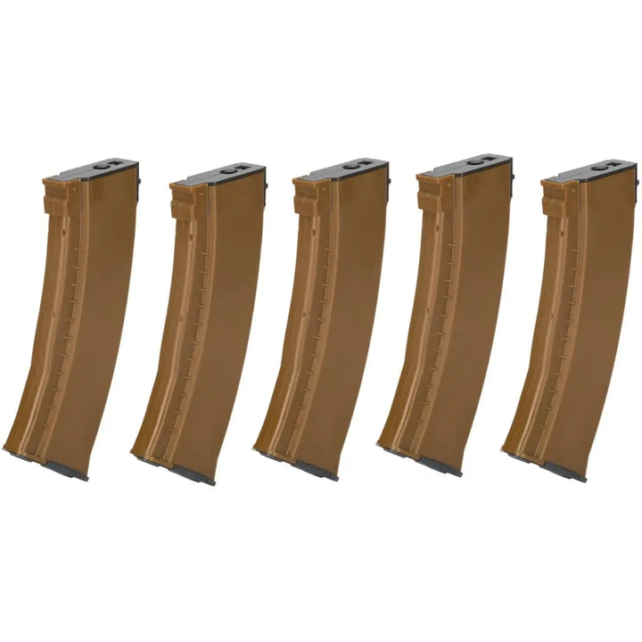 E&L Airsoft 74N Mid - Cap 120Rds Magazine Box Set - Brown