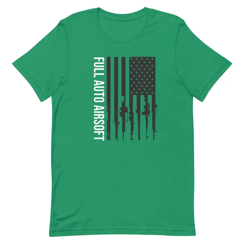 Full Auto Airsoft Flag Shirt - Kelly / XS