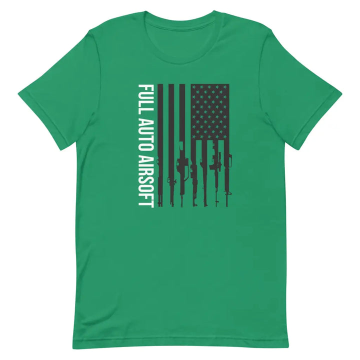 Full Auto Airsoft Flag Shirt - Kelly / XS