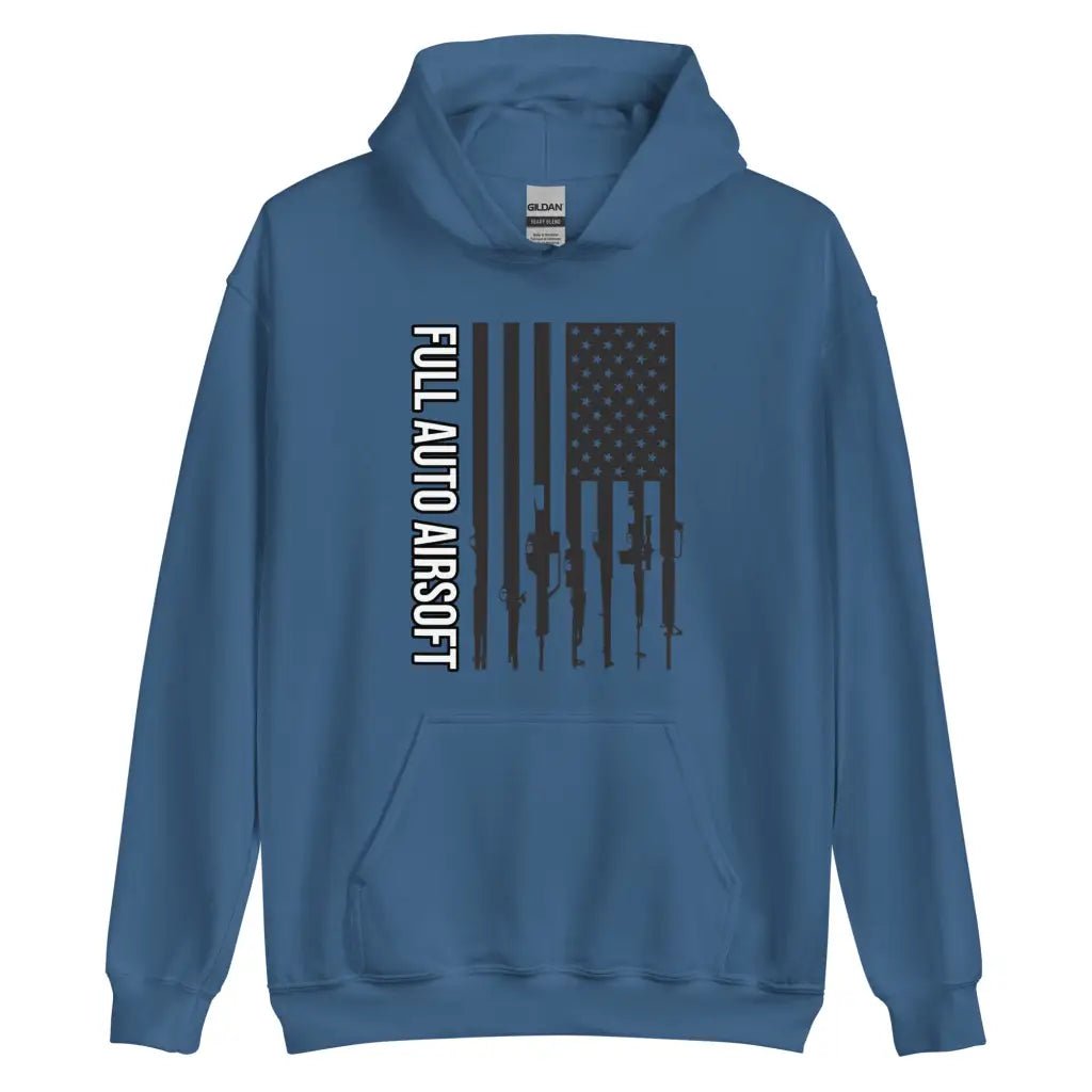 Full Auto Airsoft Hoodie - Indigo Blue / S