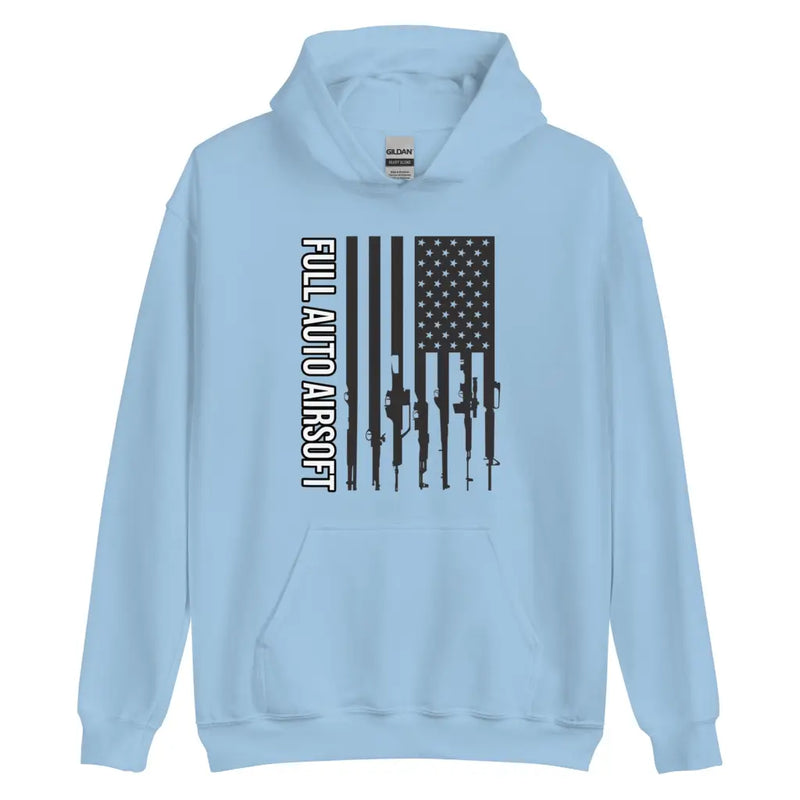 Full Auto Airsoft Hoodie - Light Blue / S