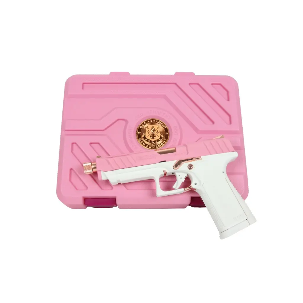G&G GTP9 Gas Blowback Airsoft Pistol rose gold pink case