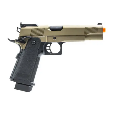JAG Arms GM5 5.1 Gas Blowback Airsoft Pistol Tan slide Black frame