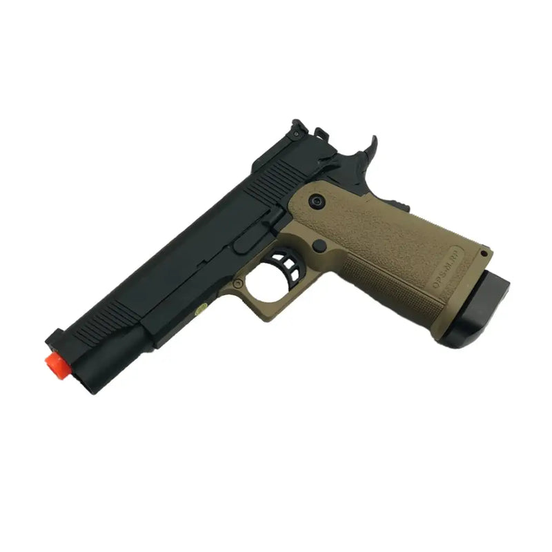 JAG Arms GM5 Airsoft GBB Gas Blow Back Pistol (Black Slide/Tan Frame)