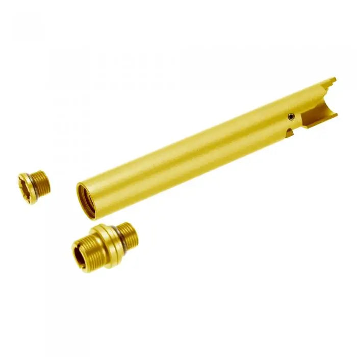 Laylax 5.1 Non-Recoiling 2-Way Outer Barrel for Tokyo Marui Hi-Capa Airsoft Pistols Gold