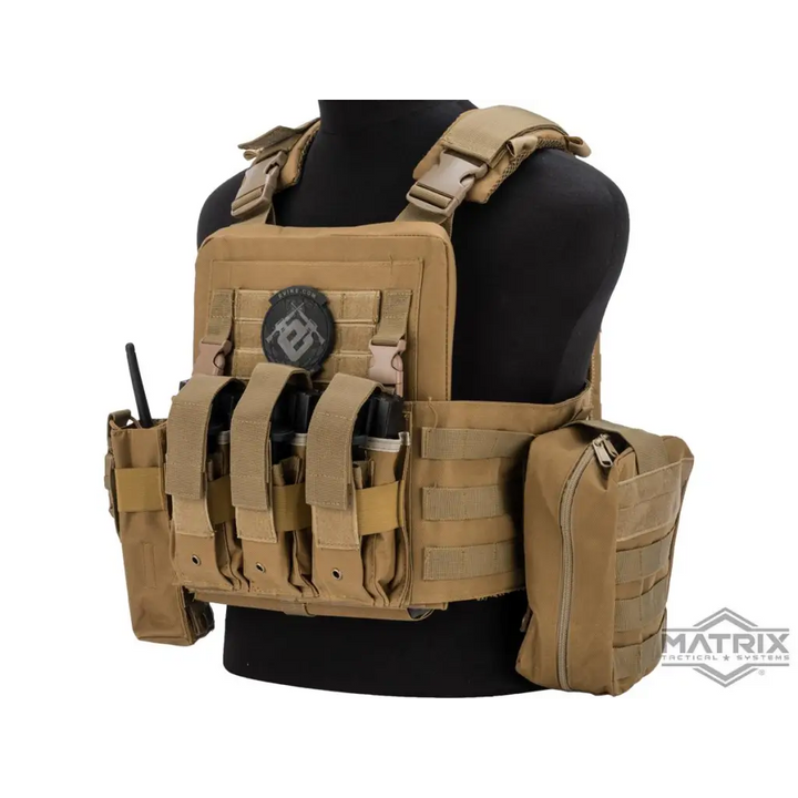 Matrix Adaptive Plate Carrier Tan with Cummerbund & Pouches