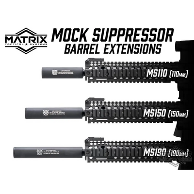 Matrix Airsoft Mock Suppressor / Barrel Extension - 30 X 110mm