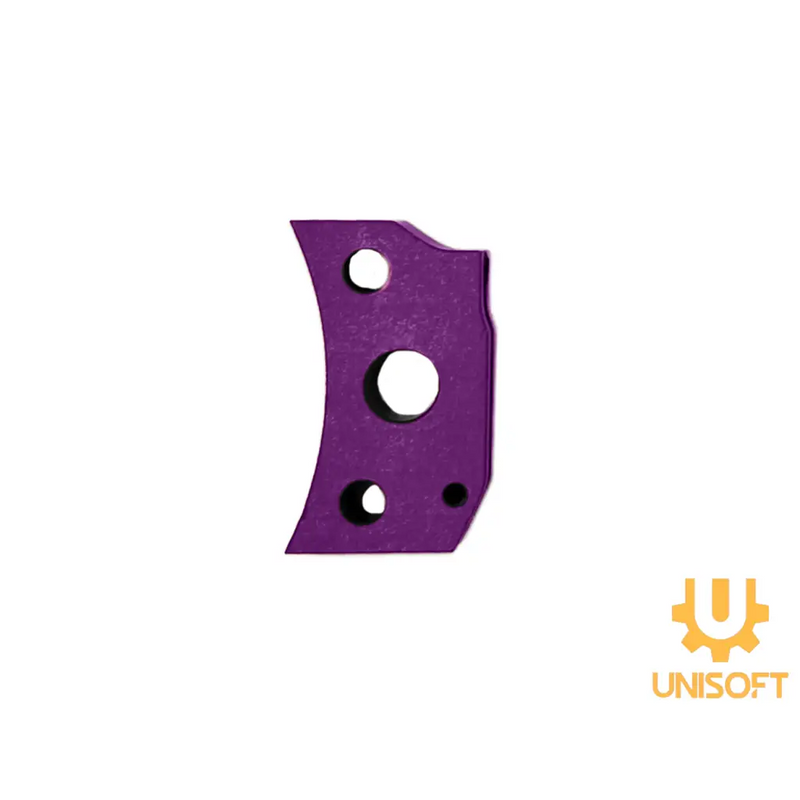 Unisoft Aluminum Curved Trigger for Hi-CAPA Gas Blowback Airsoft Pistols Purple