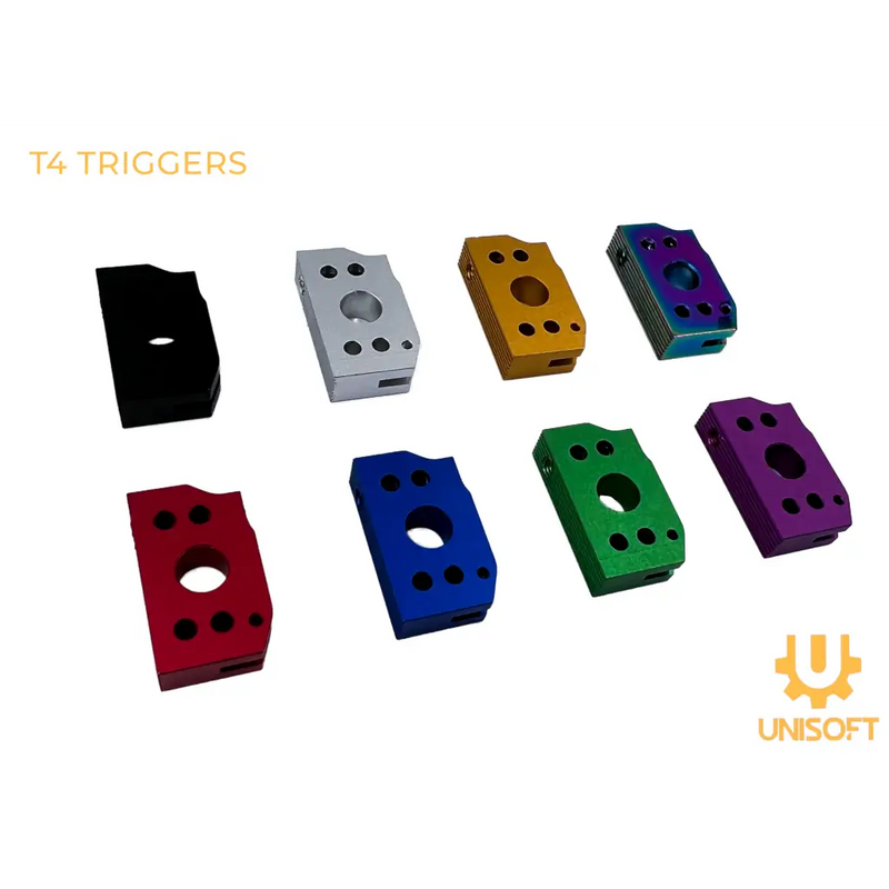Unisoft Aluminum Trigger for Hi-CAPA Gas Blowback Airsoft Pistols Black Silver Gold Rainbow Red Blue Green Purple Straight