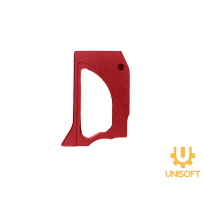 Unisoft Aluminum Trigger for Hi-CAPA Gas Blowback Airsoft Pistols Straight Curved Skeletonized Red