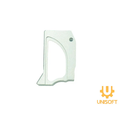 Unisoft Aluminum Trigger for Hi-CAPA Gas Blowback Airsoft Pistols Straight Curved Skeletonized Silver