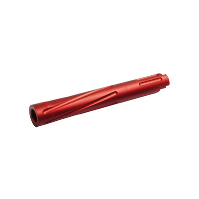 Unisoft Threaded Twisted Outer Barrel V2 for TM 5.1 Hi Capa Series Airsoft GBB Pistols Solid Red