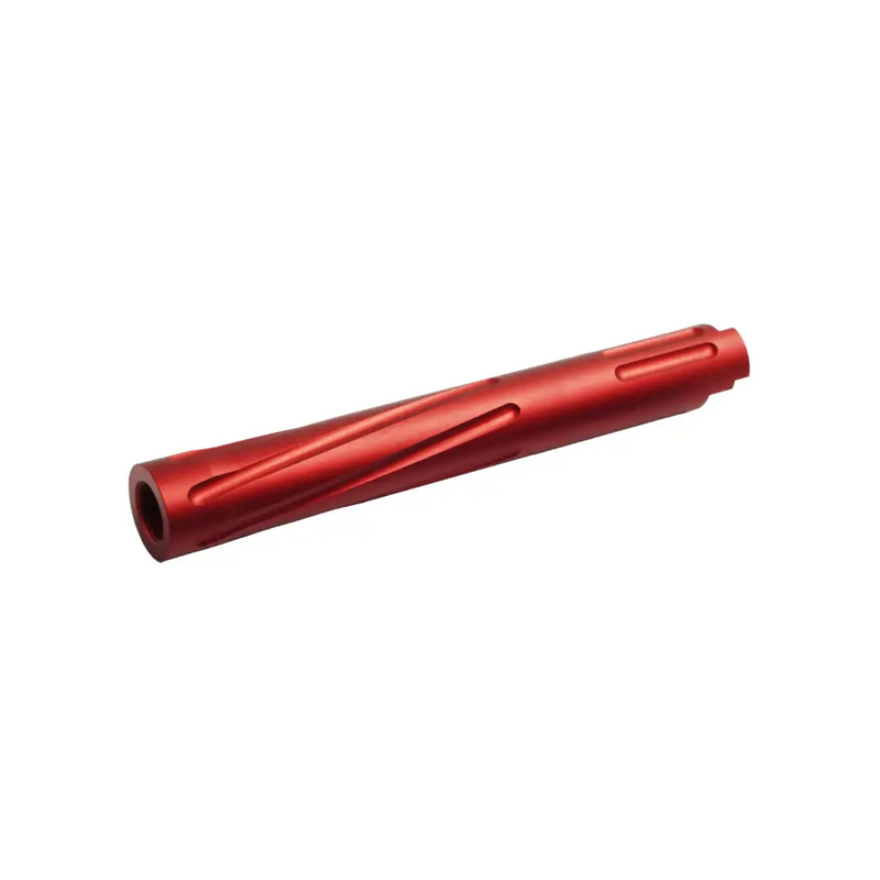 Unisoft Threaded Twisted Outer Barrel V2 for TM 5.1 Hi Capa Series Airsoft GBB Pistols Solid Red