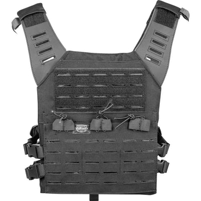 Valken Laser Cut MOLLE Plate Carrier w/ Integrated Mag Pouches Black