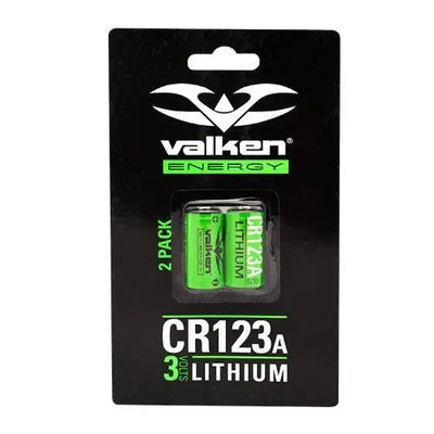 Valken Lithium CR123A 3V Battery (2pk)