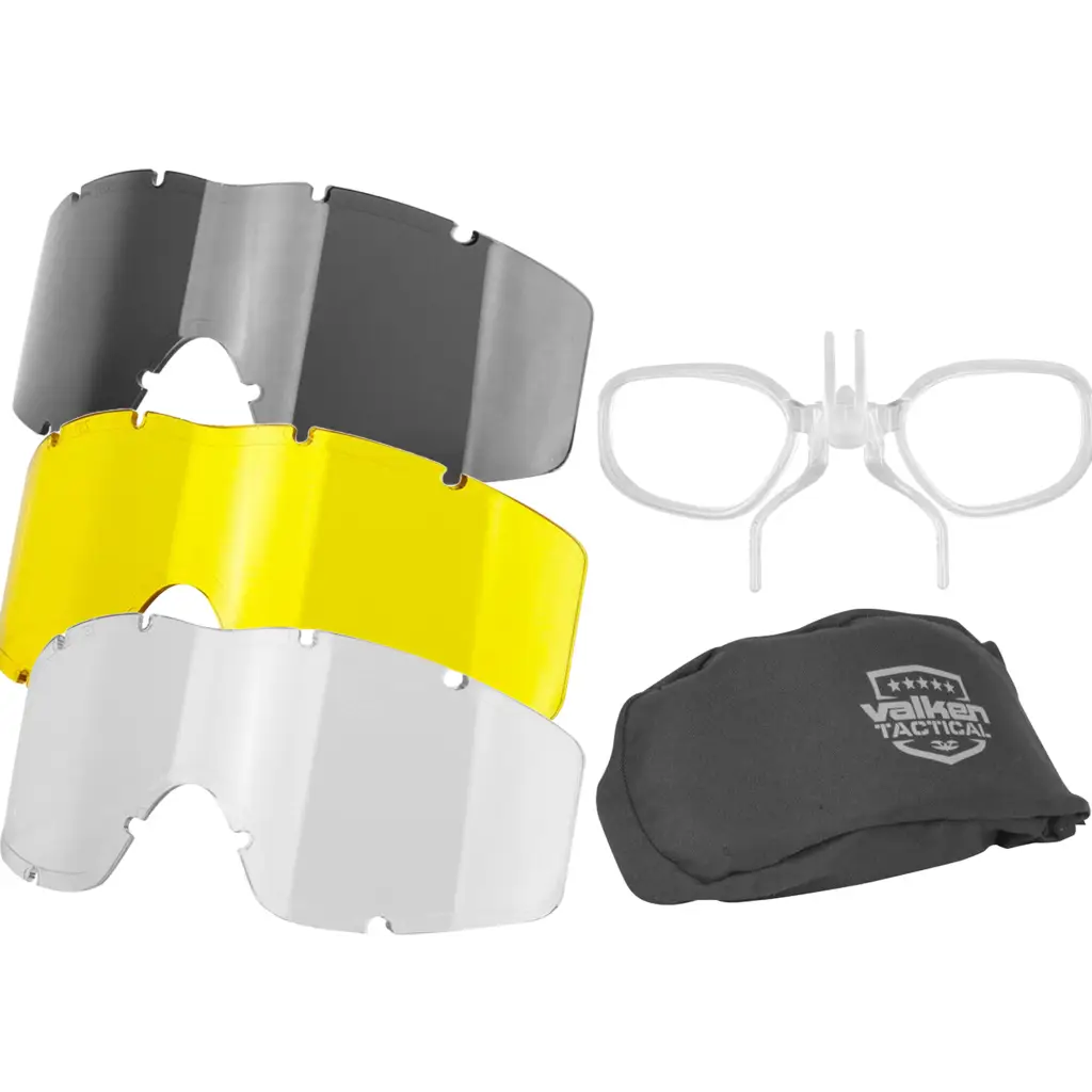 Valken Tactical Tango Single Lens Goggle Incl. 3 Lenses and Bag Includes